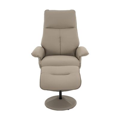 Poltrona de Massagem Reclinável e Giratória Arizona com Apoio de Pés Pu Fendi G56 - Gran Belo