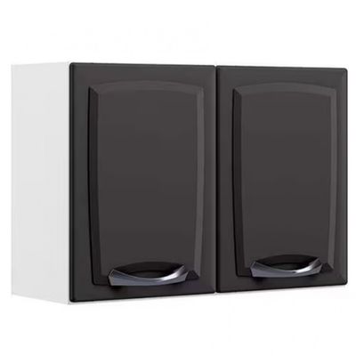 Cozinha Compacta New Premium com 12 Portas, 2 Gavetas e 10 Prateleiras - 280cm de Largura Itatiaia Branco com Grafite
