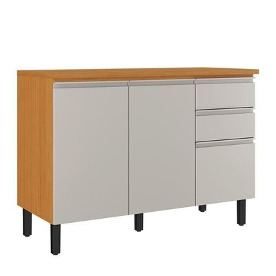 Cozinha Completa Itatiaia Ideale 5 Peças com 12 Portas 2 Gavetas 260cm Cinamomo/Off White