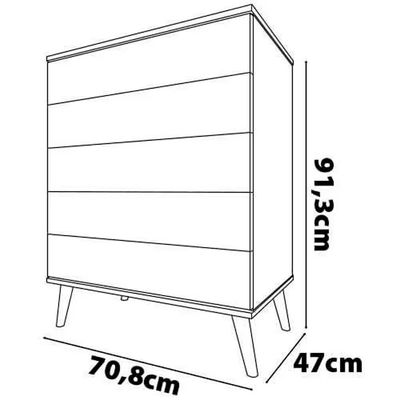 Guarda Roupa Infantil Ternura com 5 Nichos, 2 Portas, 2 Gavetas Bartira Branco Wood