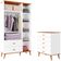 Guarda Roupa Infantil Ternura com 3 Portas, 2 Gavetas e 5 Nichos Bartira Branco Wood