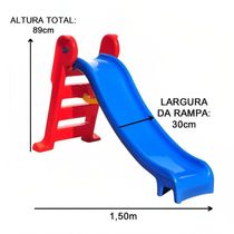 Kit Pula Pula 1,40m + Piscina De Bolinhas 1,00m + 500 Bolinhas + Escorregador Médio + Gangorra 1 L
