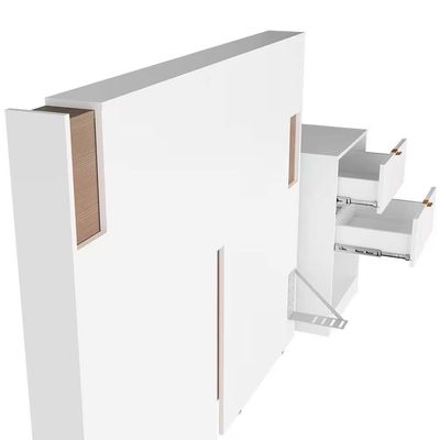 Cabeceira para Cama Box Casal e Queen Diplomata com Revestimento em Finish Foil Bartira Branco Fosco