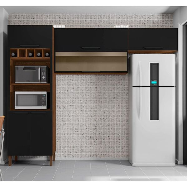 Cozinha Compacta Viv Concept com 6 Portas, 2 Gavetas e 4 Prateleiras Kits Paraná n/a