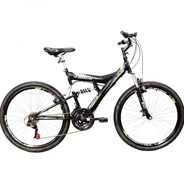 Bicicleta Aro 26 Track Bikes MTB TB-300 com 18 Marchas e Suspensão Dupla Preto Fosco Bicicleta Aro 26 Track Bikes MTB TB-300 com 18 Marchas e Suspensão Dupla Preto Fosco