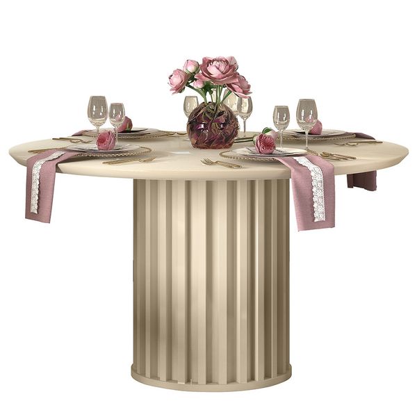 Mesa de Jantar DJ Móveis Gonzaga 79,6 x 136 cm Off White