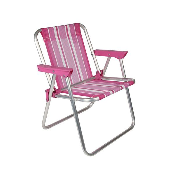 Cadeira Infantil Alta Alumínio Rosa