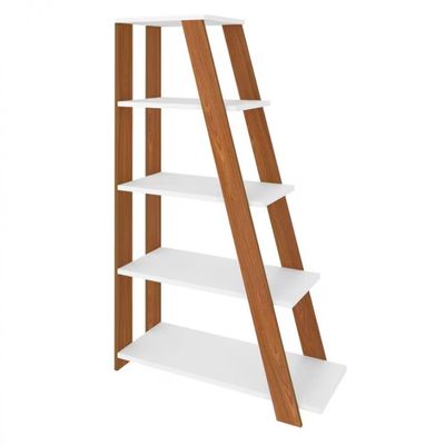 Estante Artany Star com 5 Prateleiras Freijo com Branco