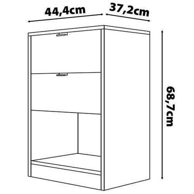 Cabeceira para Cama Box Casal e Queen Diplomata com Revestimento em Finish Foil Bartira Avelã