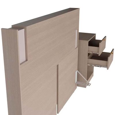Cabeceira para Cama Box Casal e Queen Diplomata com Revestimento em Finish Foil Bartira Avelã