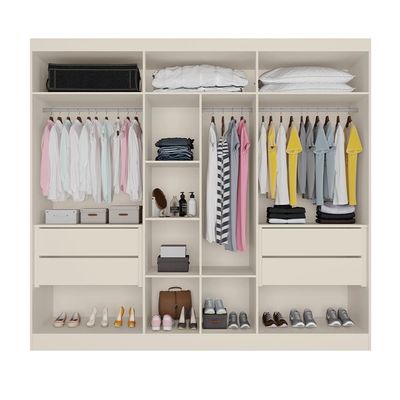 Guarda-Roupa Europa Mademarques Sicilia 2 Portas e 4 Gavetas 210cm Off White