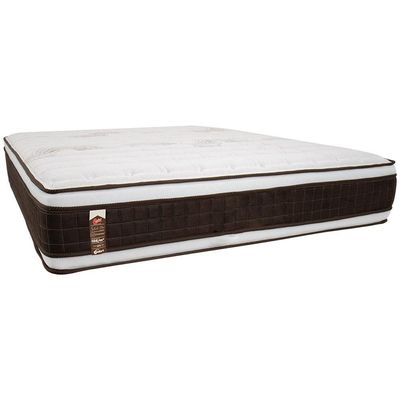 Colchão Viúva Castor Sellect P Double com Molejo Tecnopedic, Euro Pillow e Revestimento em Malha 34x128x188cm Marrom com Bege
