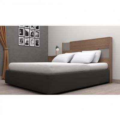 Cabeceira para Cama Box Casal e Queen Bartira Diplomata com Revestimento em Finish Foil Avelã/Cappuccino