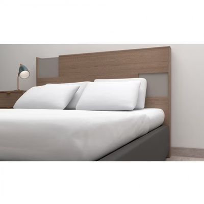 Cabeceira para Cama Box Casal e Queen Bartira Diplomata com Revestimento em Finish Foil Avelã/Cappuccino
