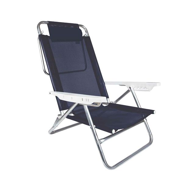 Cadeira Reclinável com Almofada Summer Azul