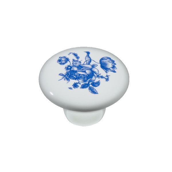 PUXADOR ITALY LINE CERAMICA IL7068 ESTAMPA AZUL ANTIGO