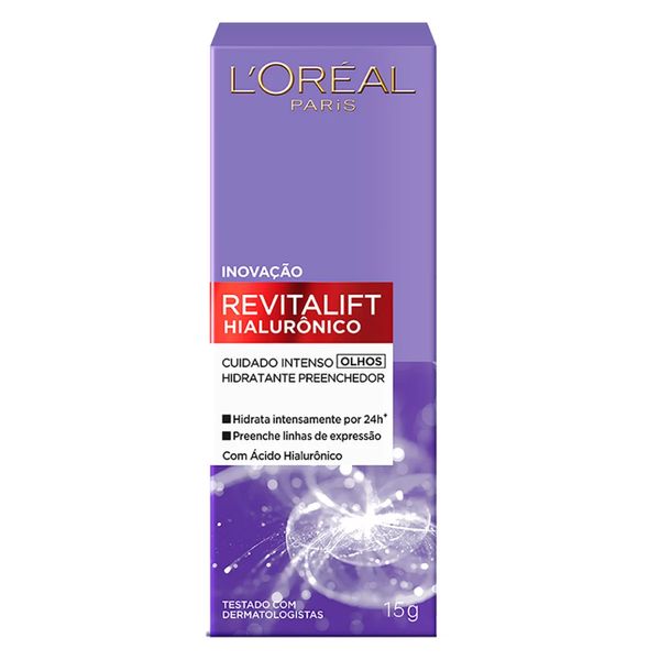 Loreal Paris Revitalift Hialurônico Cuidado Intenso Olhos 15g