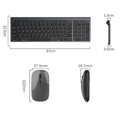 Kit Teclado e Mouse Sem Fio 2.4g Ultra-Fino Recarregável - TE117