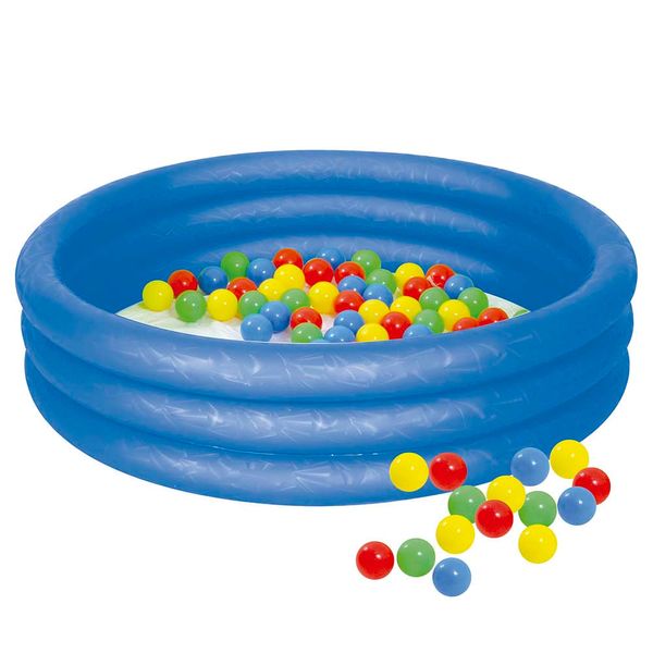 Banheira Inflável com Bolinhas - azul Banheira Inflável com Bolinhas - azul