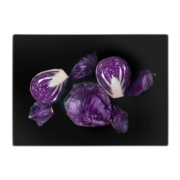 Tábua de Vidro para Corte Retangular 25cm x 35cm - repolho Tábua de Vidro para Corte Retangular 25cm x 35cm - repolho