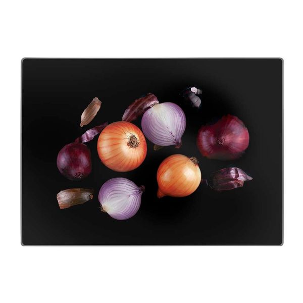 Tábua de Vidro para Corte Retangular 25cm x 35cm - cebola Tábua de Vidro para Corte Retangular 25cm x 35cm - cebola
