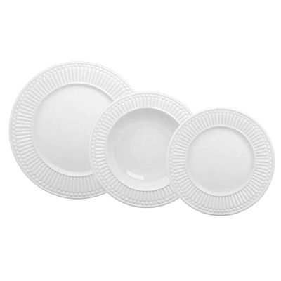 Aparelho de Jantar Roma Ravenna 61091 42 Peças Porto Brasil Branco n/a