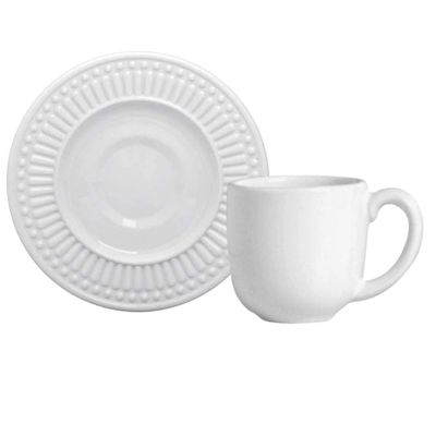 Aparelho de Jantar Roma Ravenna 61091 42 Peças Porto Brasil Branco n/a