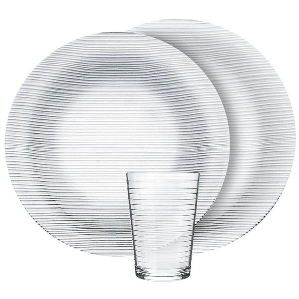 Aparelho de Jantar Diamante 12 Peças Duralex Transparente