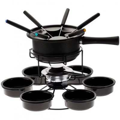 Aparelho de Fondue Giratório Forma Aspen 16 Peças Preto