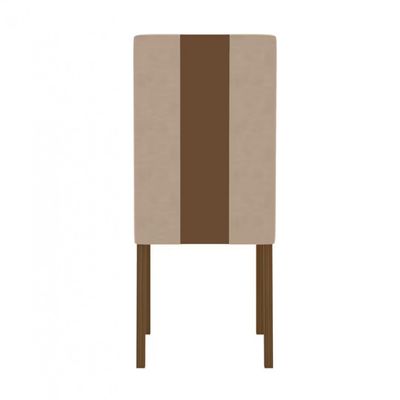 Conjunto de Sala de Jantar Mesa com 6 Cadeiras Goya Poliman Carvalho com Off White