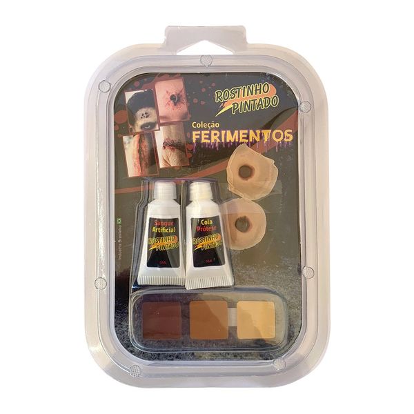 Kit para Halloween Ferimento Molde com 2 Furos Kit para Halloween Ferimento Molde com 2 Furos