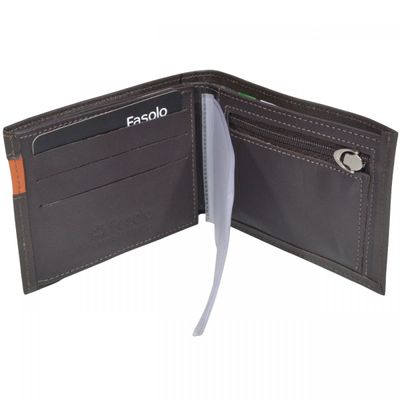 CARTEIRA MASCULINA COURO FASOLO ELÁSTICO K338 MARROM Cor:Marrom;Tamanho:Único;Gênero:Homem