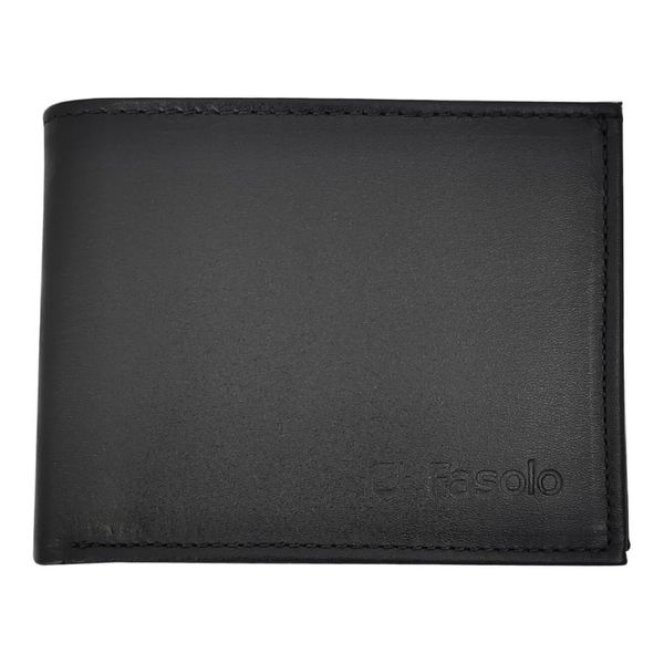 CARTEIRA MASCULINA COURO SLIM PEQUENA FASOLO K656 PRETA Cor:Preto;Tamanho:Único;Gênero:Homem