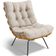 Kit 2 Poltronas Decorativas Sala de Estar Costela L02 Linho Cru - Lyam Decor