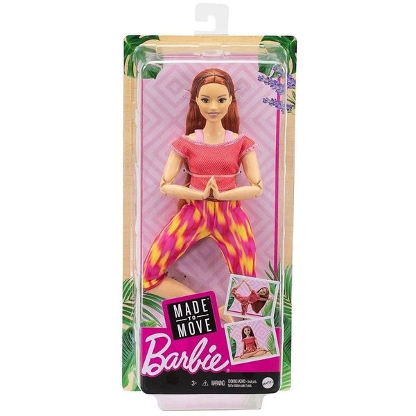 Boneca Barbie Feita para Mexer Aula de Yoga - CAMISETA ROSA Mattel