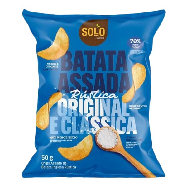 Chips de Batata Inglesa Rústica Assado Original Solo Snacks 50g Chips de Batata Inglesa Rústica Assado Original Solo Snacks 50g