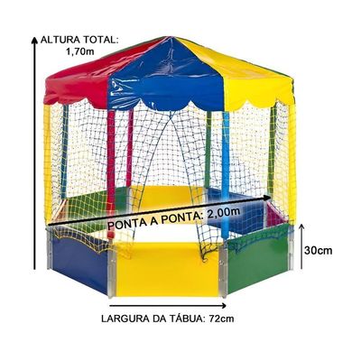 Kit Infantil Piscina De Bolinhas 2,00m Oitavada Octogonal + 1500 Unidades Bolinhas Coloridas