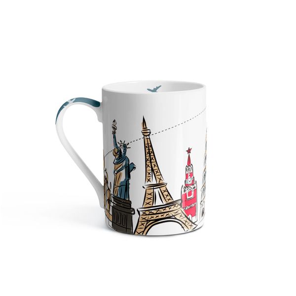 Caneca de Porcelana Viagem 370ml Up Home - UD245 UD245 Caneca de Porcelana Viagem 370ml Up Home - UD245 UD245