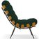 Poltrona Decorativa Sala de Estar Costela L02 Suede Verde Musgo - Lyam Decor