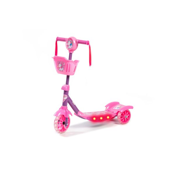 Patinete 3 Rodas c/ Cesta Rosa CV192317