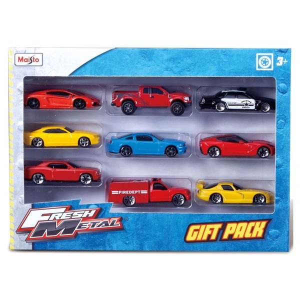 Gift Pack 9 Carros Fresh Metal - Maisto MAI11077 Gift Pack 9 Carros Fresh Metal - Maisto MAI11077