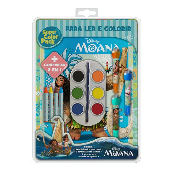 Livro - Ler e Colorir - Super Color Pack - Moana - DCL DCL2474 Livro - Ler e Colorir - Super Color Pack - Moana - DCL DCL2474