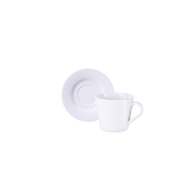 Conjunto Xícara e Pires de Chá Tramontina Mesh em Porcelana Decorada, 185 ml 2 Peças
