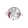 Paellera Tacho Aço Inox 2mm 9 Litros 50,5cm Alça Vermelha