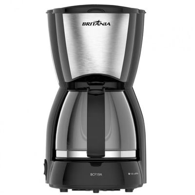 Cafeteira Elétrica Britânia BCF19 18 xícaras Preto e Inox / 220V