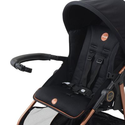 Carrinho De Bebê Burigotto Lui De 0 Até 15kg Para Passeio Preto E Cobre