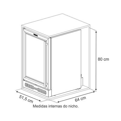 Adega De Embutir Venax Cave In 100 82L Preto Fosco 127V