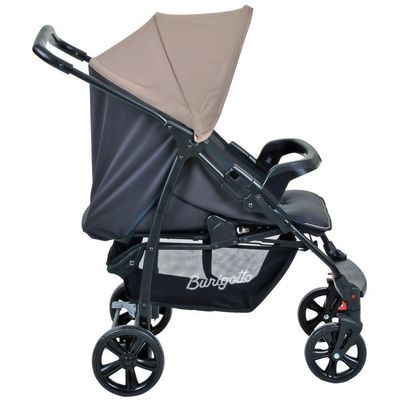 Carrinho De Bebê Para Passeio Burigotto Ecco De 0 Até 15 Kg Cinza Com Bege