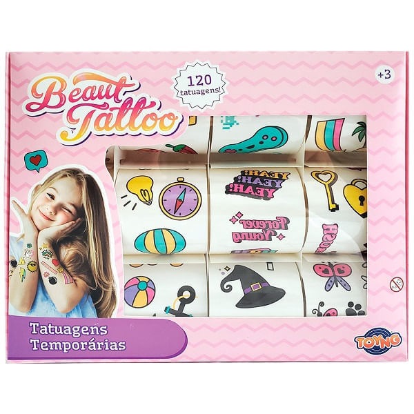 Tatuagem Temporária Infantil Beaut Tattoo Grande Toyng Tatuagem Temporária Infantil Beaut Tattoo Grande Toyng