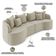 Sofá 3 Lugares Orgânico Sala De Estar Living 250cm Ekos K01 Veludo Bege - Lyam Decor